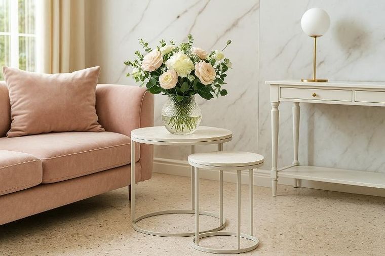 Home Styling Collection, Seli, zestaw stolików kawowych okrągłych, 2 sztuki