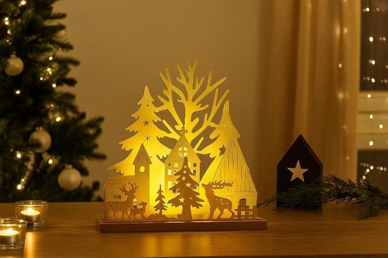 Home Styling Collection, świąteczna lampa stołowa, LED, 20 cm