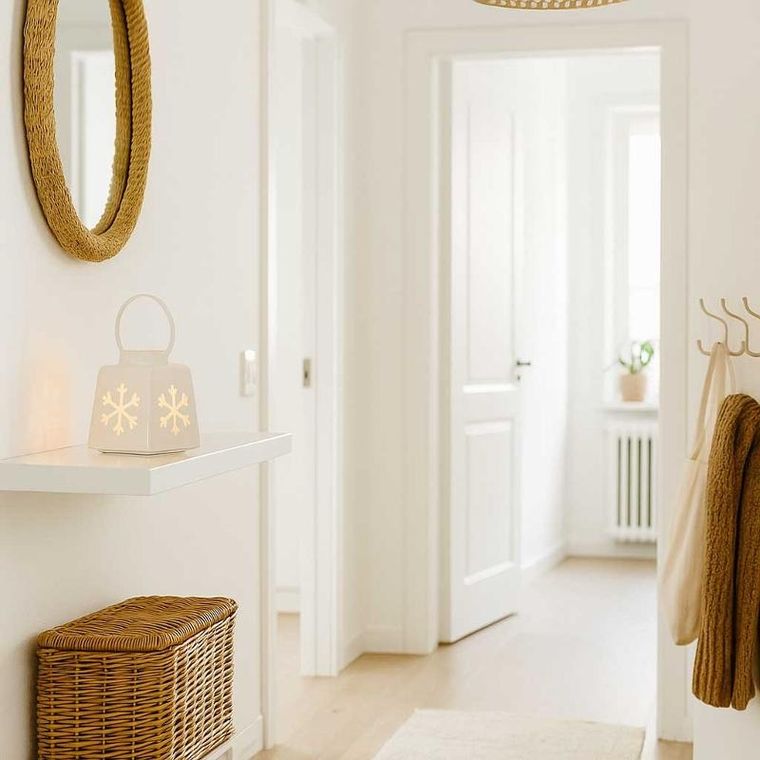 Home Styling Collection, świąteczny lampion ze świecą LED, 14 cm