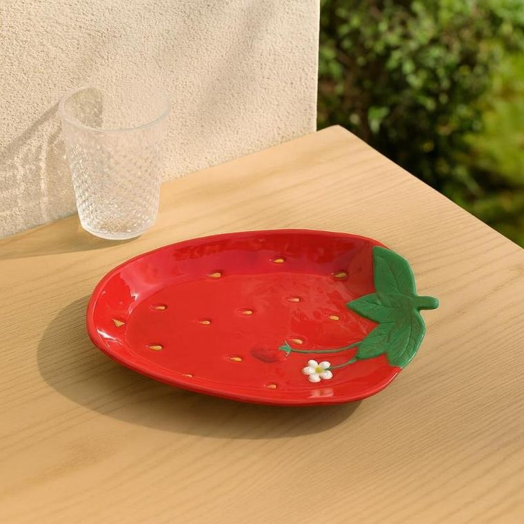 Home Styling Collection, Syro, talerz dekoracyjny z motywem owoców, 25-18-3 cm