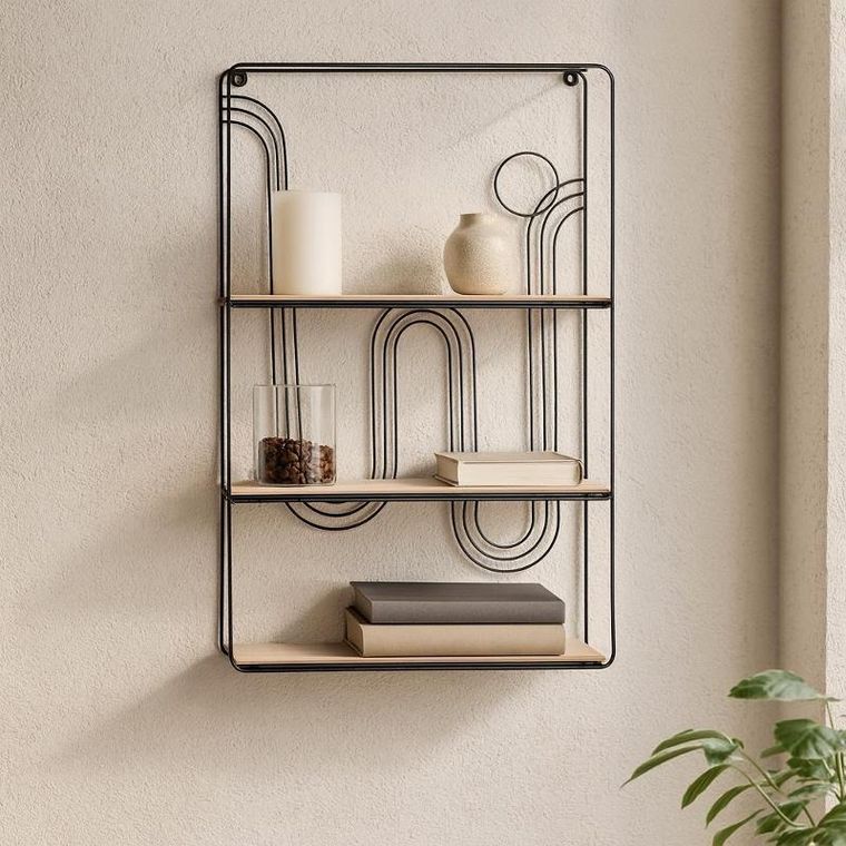 Home Styling Collection, szafka wisząca, 3 piętra, metalowa, 35-12-55 cm
