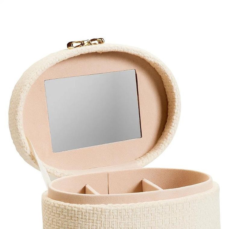 Home Styling Collection, szkatułka na biżuterię z kokardą, 12-6,5-10 cm