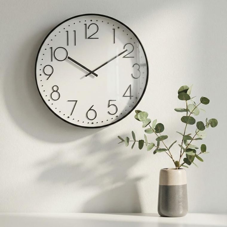 Home Styling Collection, zegar ścienny, czarny, 50 cm