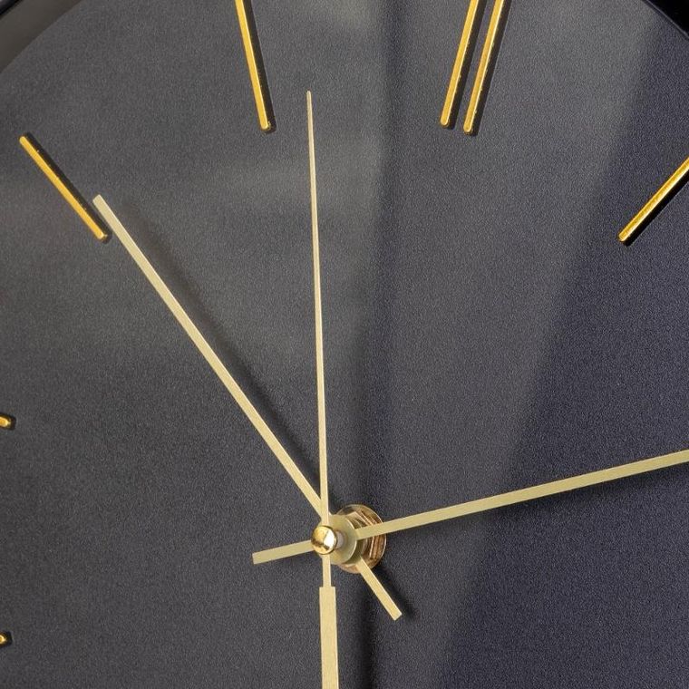 Home Styling Collection, zegar ścienny, nowoczesny, złote wskazówki, Ø 31 cm