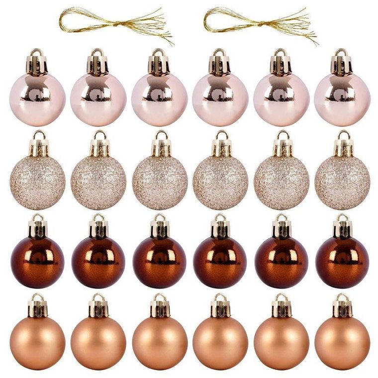 Home Styling Collection, zestaw bombek choinkowych, Ø 3 cm, 24 szt.
