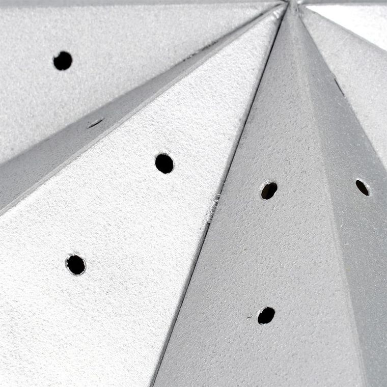 Home Styling Decoration, gwiazda dekoracyjna, papierowa, ażurowa, srebrna, 60 cm