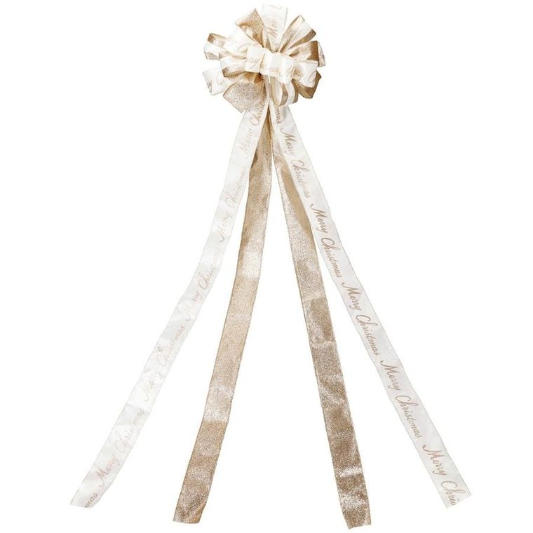 Home Styling Decoration, kokarda dekoracyjna na choinkę, złota, 130-33 cm