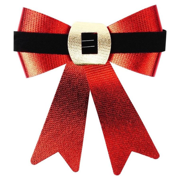 Home Styling Decoration, kokarda dekoracyjna świąteczna, 15-17 cm, 2 szt.