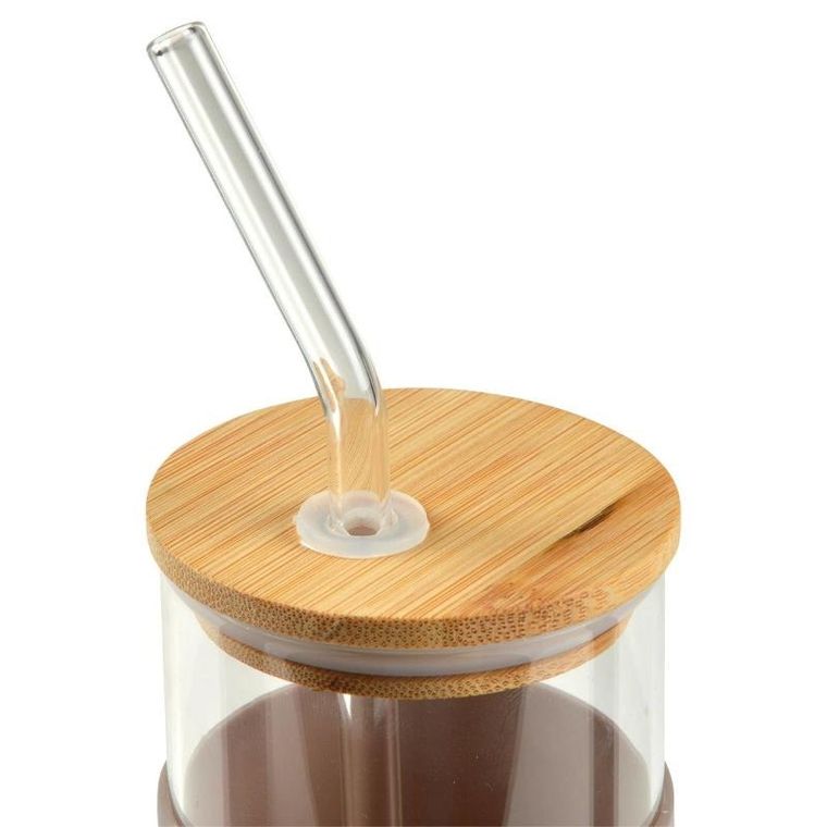 Homea, szklany bidon z silikonową osłonką, 0.5l