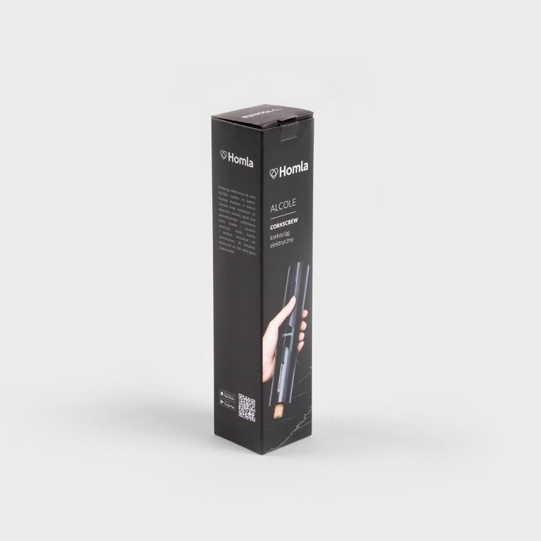 Homla, Alcole, korkociąg, elektryczny czarny, 23 cm