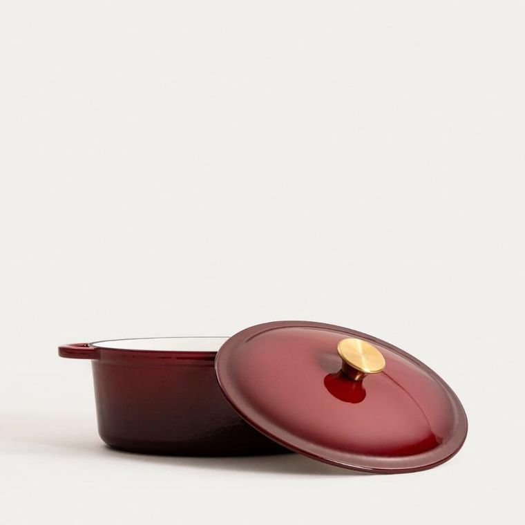 Homla, Andreas, garnek żeliwny, bordowy owalny ombre, 4,5l