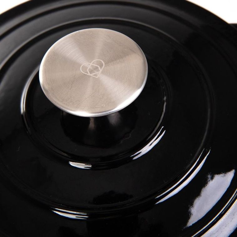 Homla, Andreas, garnek żeliwny, czarny, 4l