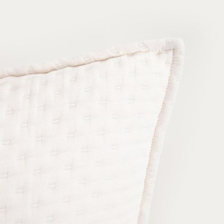 Homla, Anisha, poszewka, ecru z ozdobnym pikowaniem, 45-45 cm