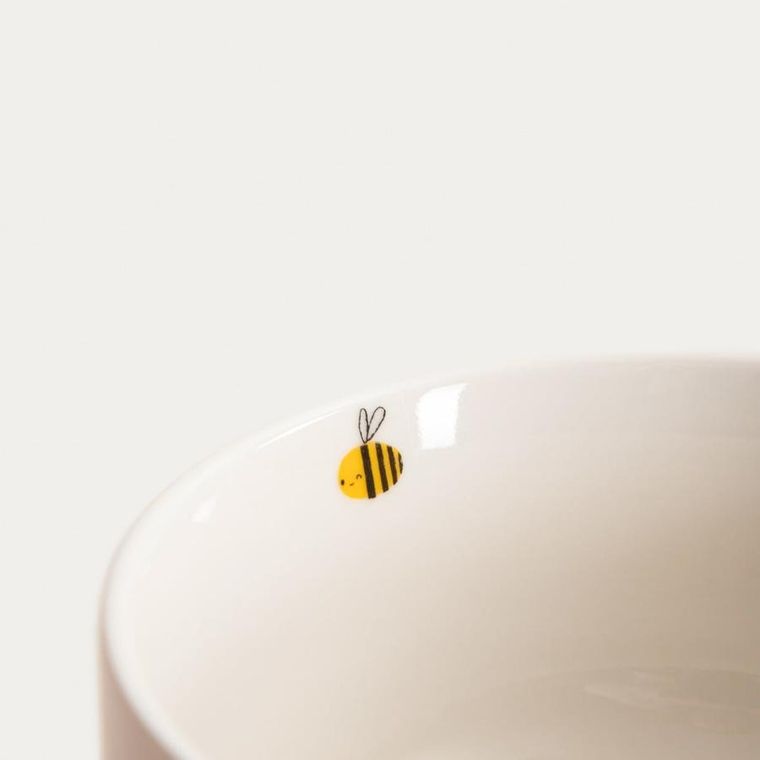 Homla, Annbee, miska, z pszczołą różowa, 13 cm