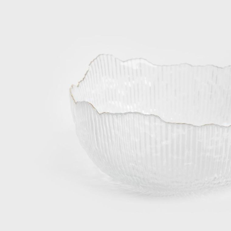 Homla, Apola, miska, ryflowana transparentna, rozmiar L, 9-20 cm