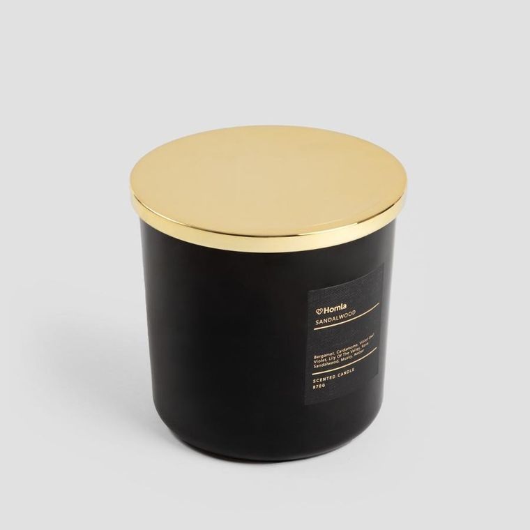 Homla, Aura, świeca zapachowa, Sandalwood, 870 g