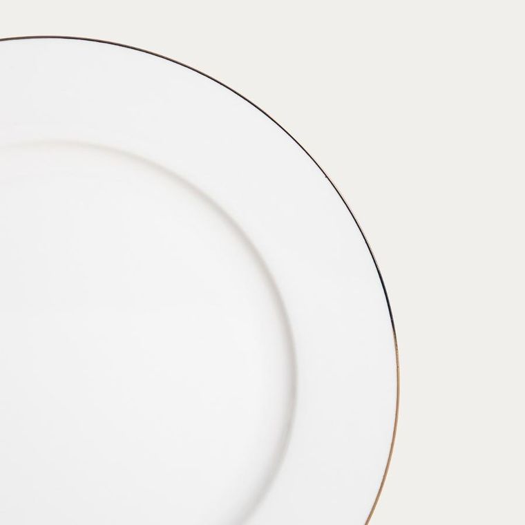 Homla, Auroo, talerz, obiadowy ze złotą obwódką, 26 cm