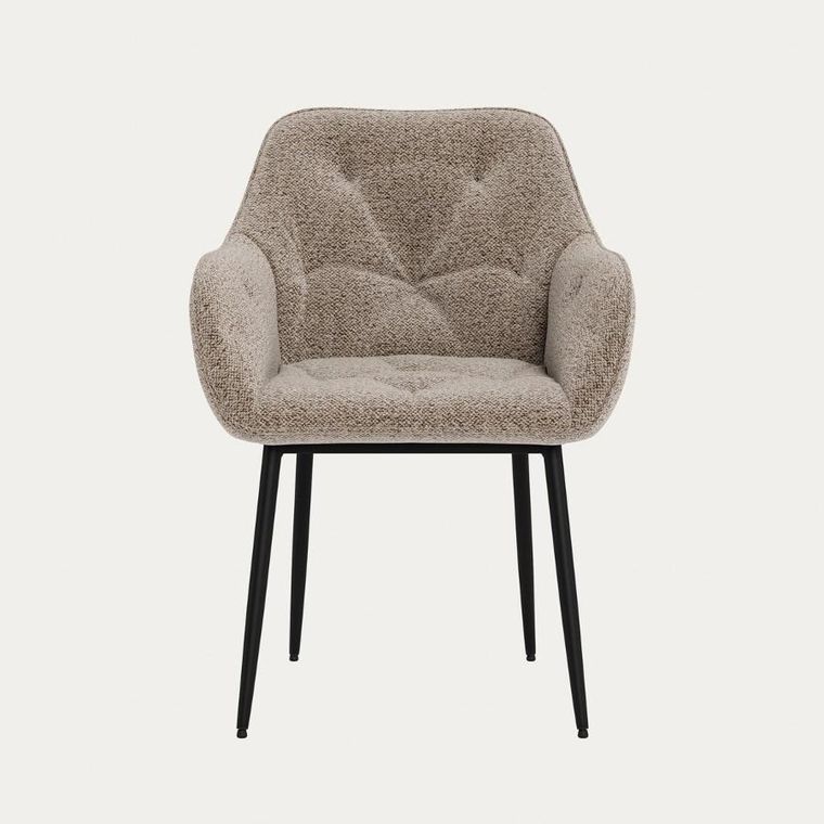 Homla, Avelin, krzesło, w tkaninie beżowe, 58-55-83 cm