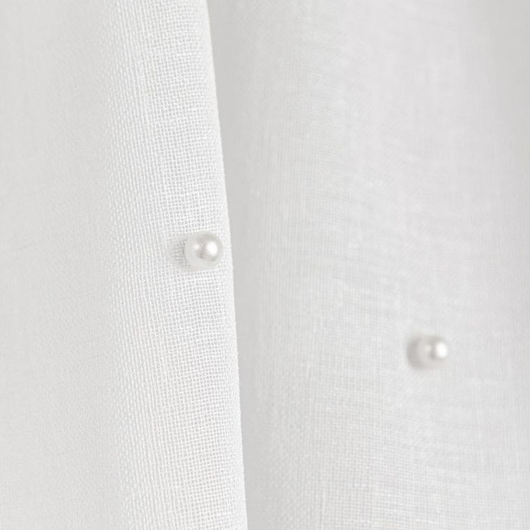 Homla, B2 Essentials Milan With Pears, Rings, firanka, biała z perłami na kołach, 140-250 cm