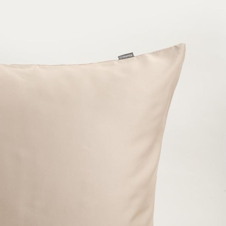 Homla, Bamsa, zestaw dwóch poszewek, z satyny bambusowej, beżowe, 50-60 cm