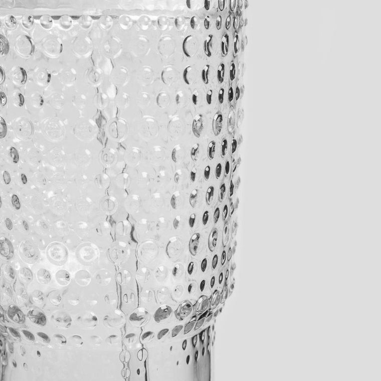 Homla, Bere, szklanka w kropki ze szklaną słomką, 1l