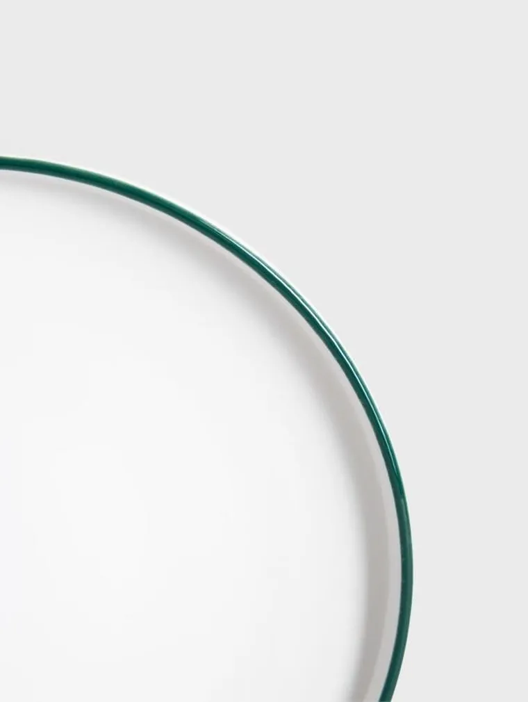 Homla, Blyde, talerz, z zielonym rantem, 20 cm