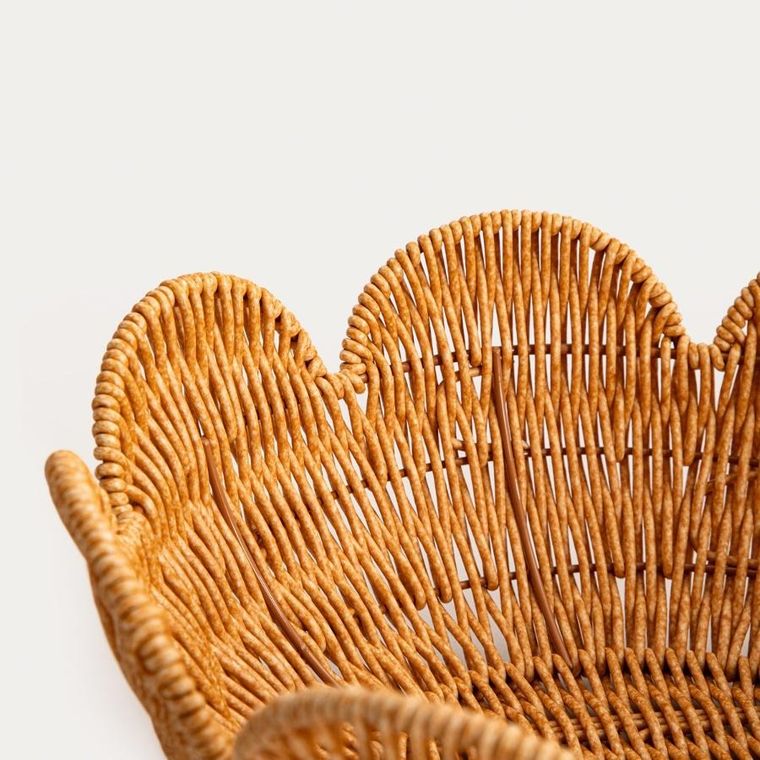 Homla, Brie, kosz, wiklinowy w kształcie kwiatka, 29-11 cm