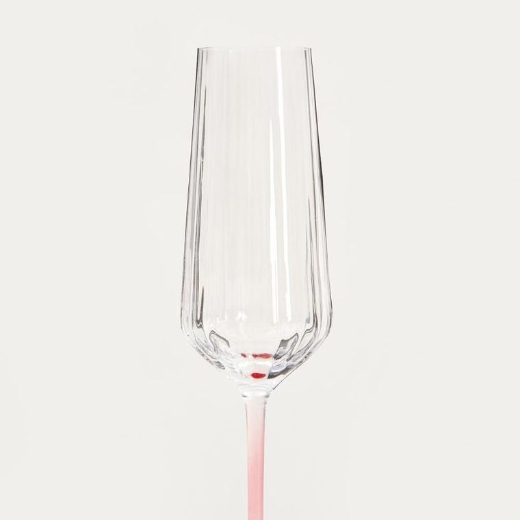 Homla, Brill, kieliszek, na szampana z różową nóżką, 0,27l