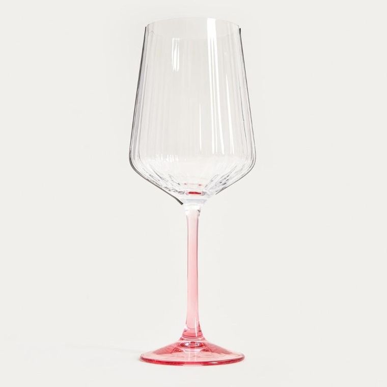 Homla, Brill, kieliszek, na wino z różową nóżką, 0,56l