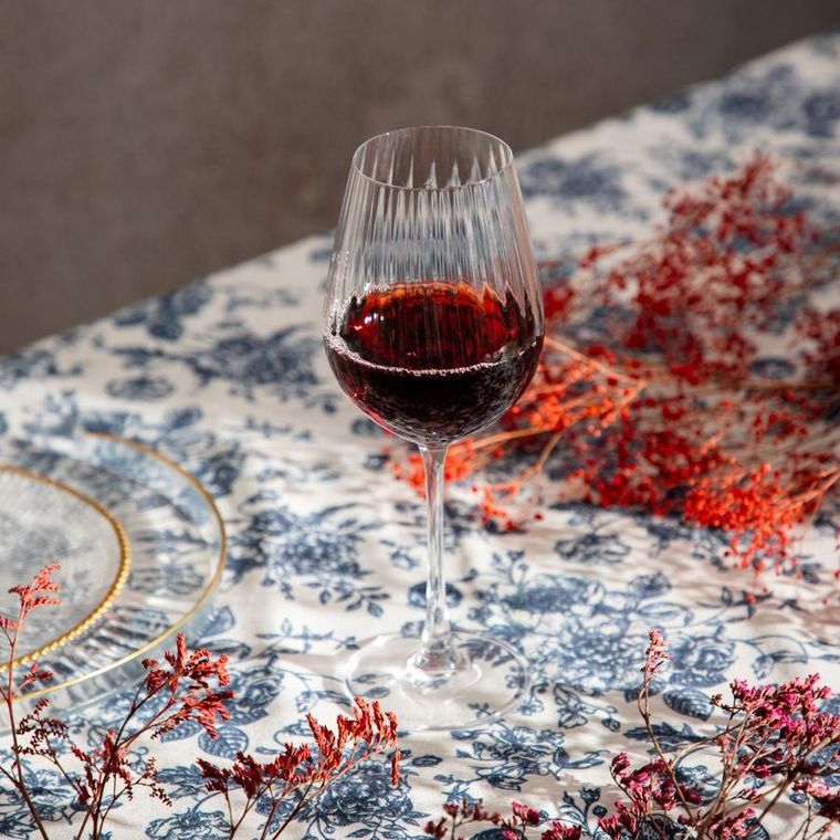 Homla, Brilliant Bliss, zestaw kieliszków, do wina ryflowanych 4 szt., 0,5 l