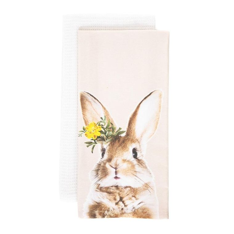 Homla, Bruce, zestaw ścierek kuchennych, z królikiem, 50-70 cm, 2 szt., ES23 851327
