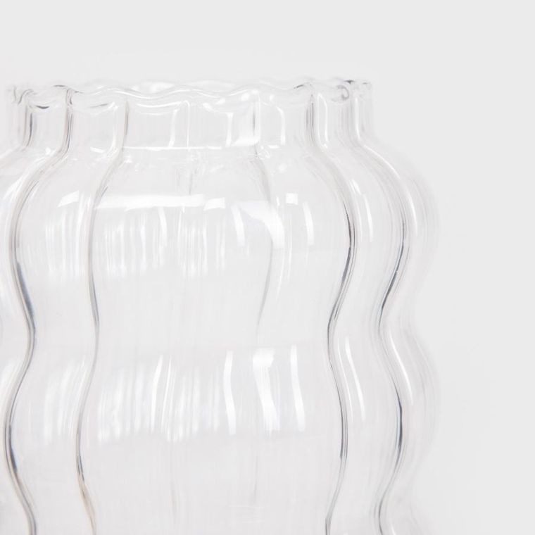 Homla, Bubbly, szklanka ryflowana ze słomką, 0,75 l