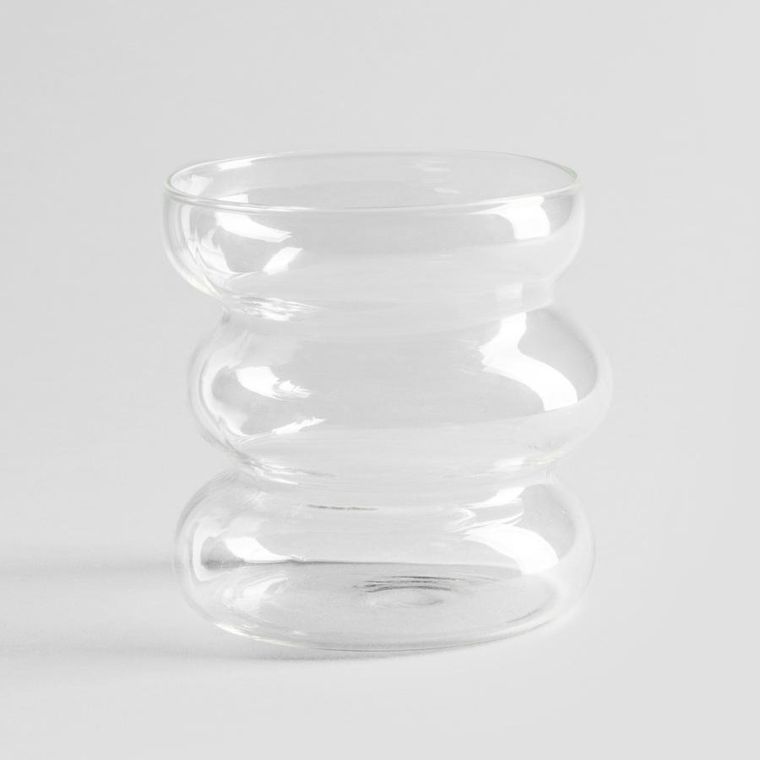 Homla, Bubbly, szklanka, transparentna, przekrzywiona, 0,45l, 739118