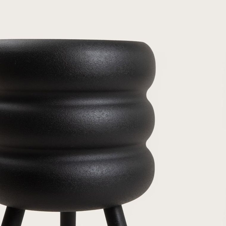 Homla, Buuble, kwietnik na nóżkach, czarny, 16-28,5 cm