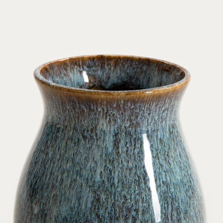 Homla, Casper, wazon, ceramiczny granatowy, 13,5-13,5-18 cm
