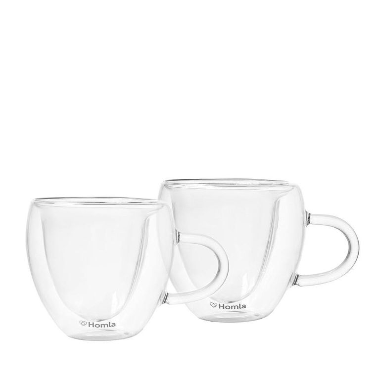 Homla, Cembra, Szklanka Hearts z podwójną ścianką 2 szt. 0,3 L