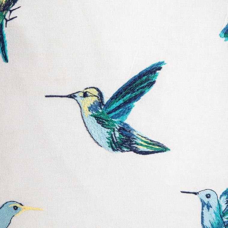 Homla, Colibri, poszewka, z haftowanymi kolibrami, 45-45 cm