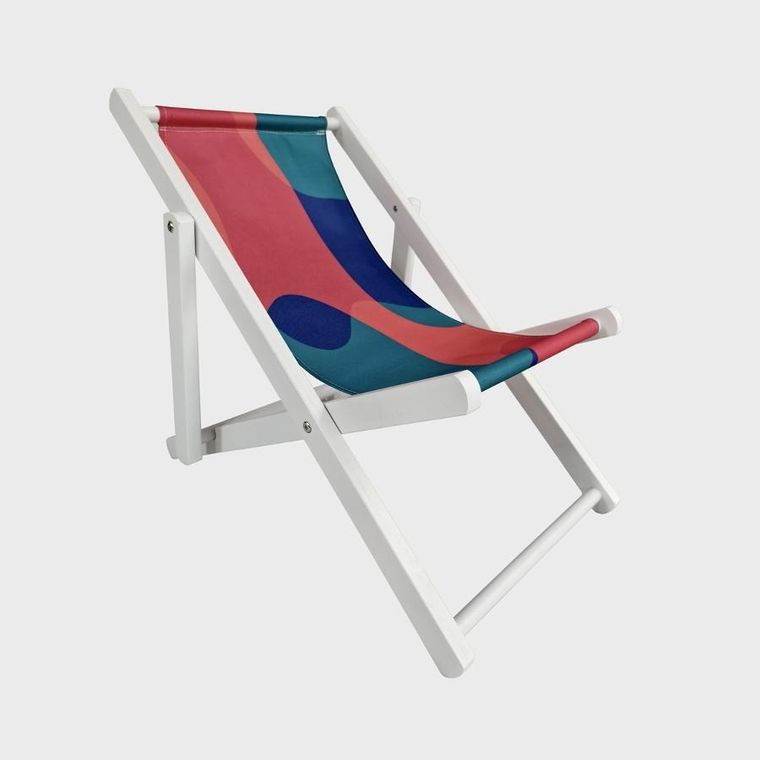 Homla, Color Fiesta, leżak, drewniany mini biały, 42-58,5-52,5 cm, 744679