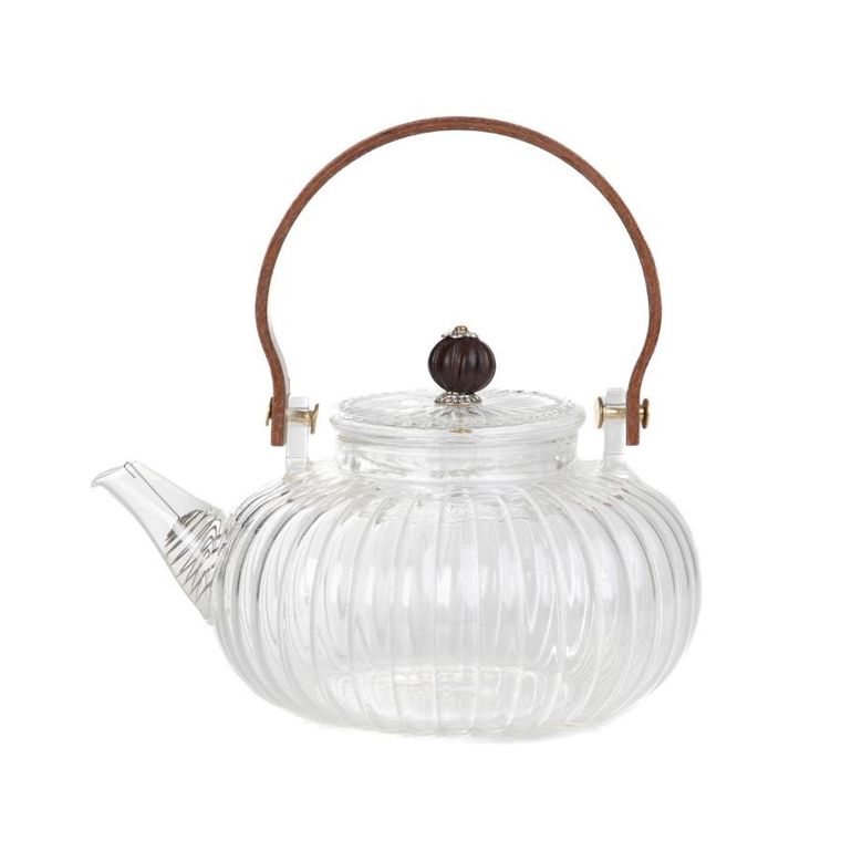 Homla, Corrie, dzbanek, ryflowany z drewnianą rączką, 0,55l