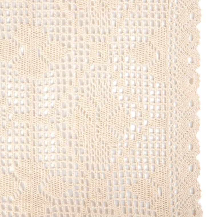 Homla, Crochet, Obrus szydełkowy beżowy, 130-170 cm, 887289