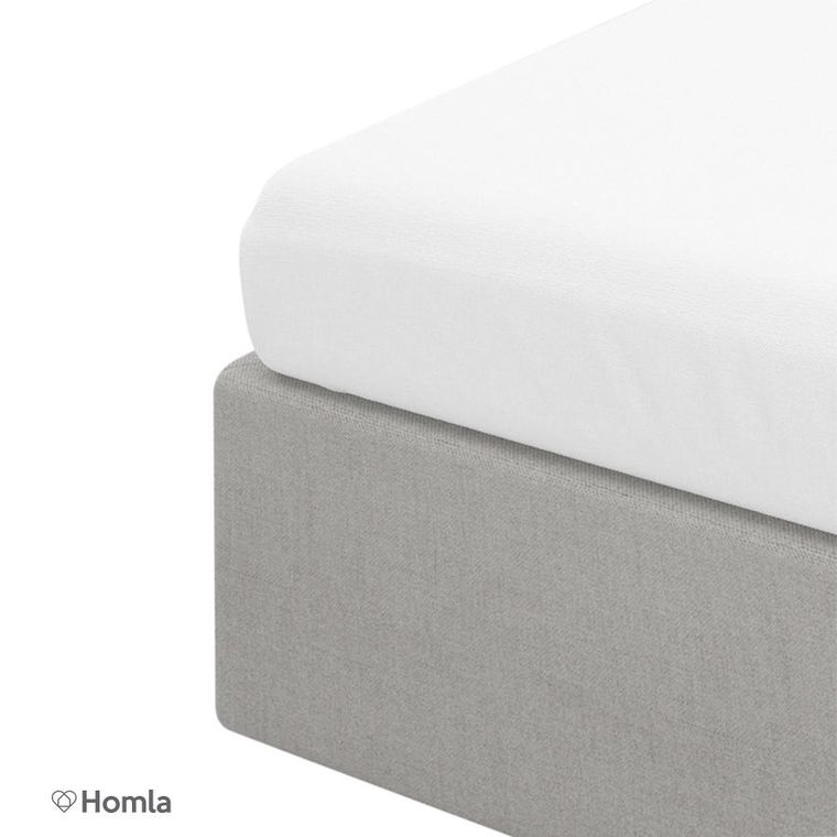 Homla, Danielle, Prześcieradło satynowe białe 160-200 cm, AW23 916308