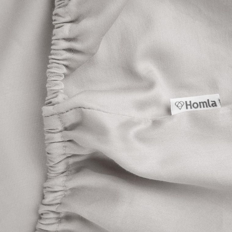 Homla, Danielle, Prześcieradło satynowe szare, 90-200 cm, AW23 855325