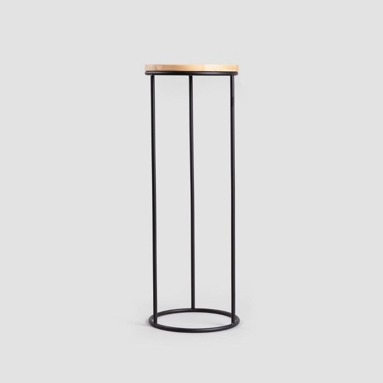 Homla, Ddedoni, kwietnik, metalowy, okrągły, czarny, 23,5-66,5 cm