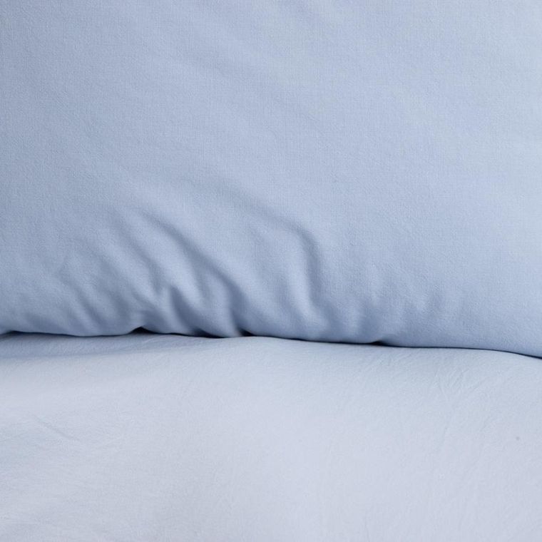 Homla, Defla, pościel z pranej bawełny, niebieska, 140-200 cm, 734557