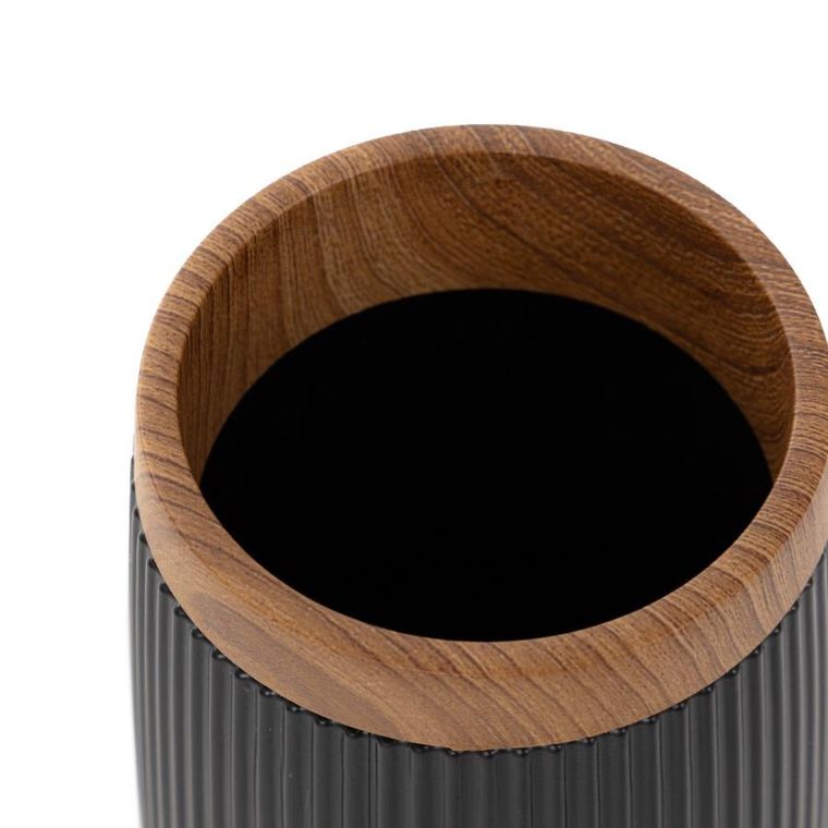 Homla, Diall, kubek łazienkowy, czarny, 6,5-12 cm