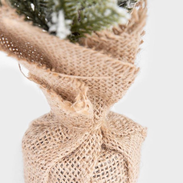 Homla, Dula, choinka, szroniona zielona w jucie, 30 cm