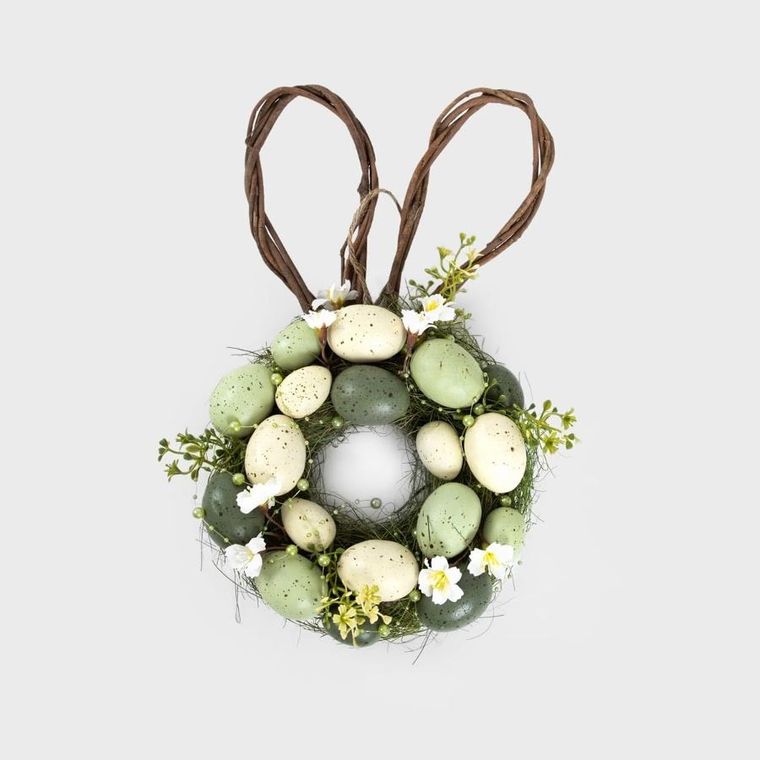 Homla, Easter Joy, stroik wielkanocny z jajkami i uszami, 40-23-8 cm, 725616
