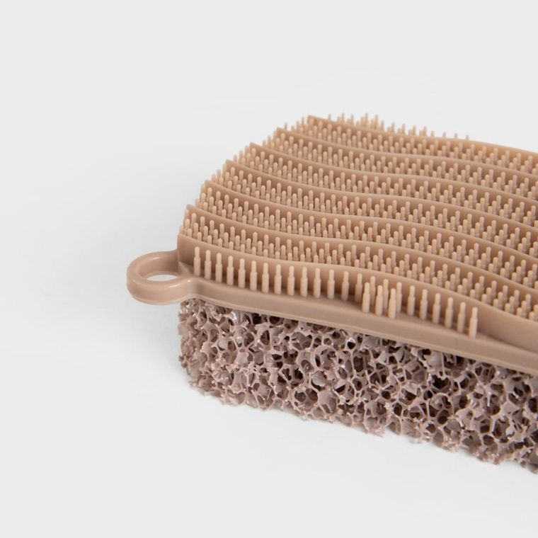 Homla, Easy Clean, Gąbka silikonowa dwustronna taupe, 13-7 cm, 723919