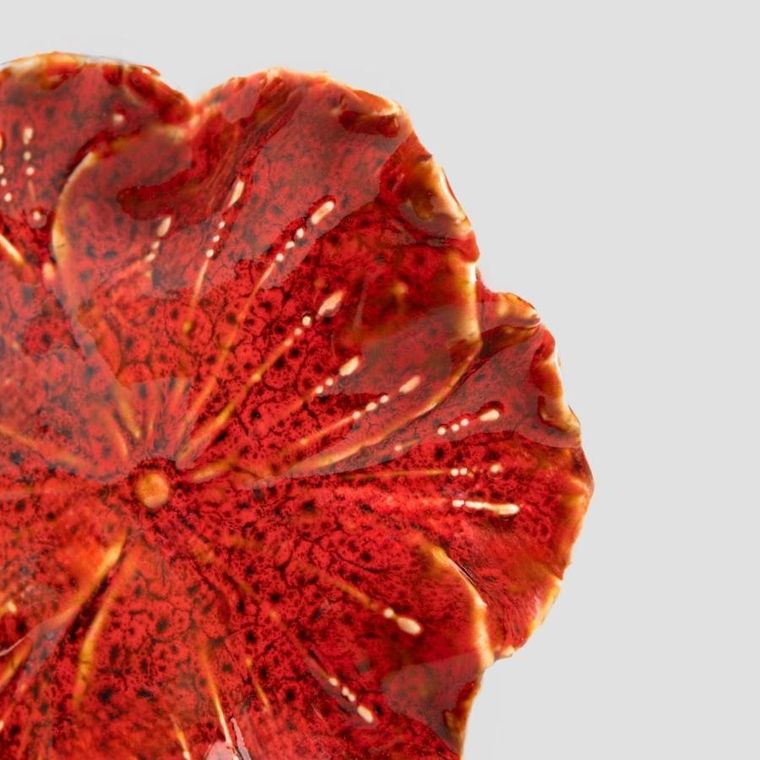 Homla, Edme, taca dekoracyjna, ceramicza czerwona, 13-11,5-3 cm