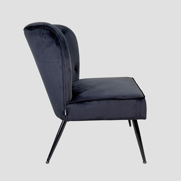 Homla, Eloya, fotel, czarny, 71-75,5-86 cm